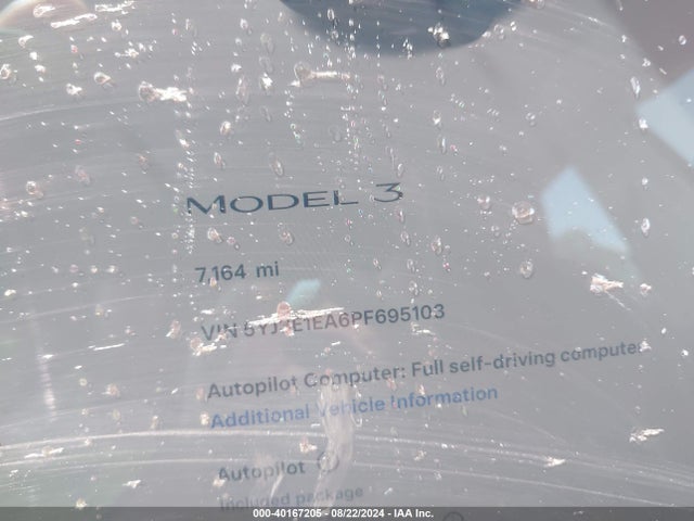 2023 TESLA MODEL 3 5YJ3E1EA6PF695103 Photo 6