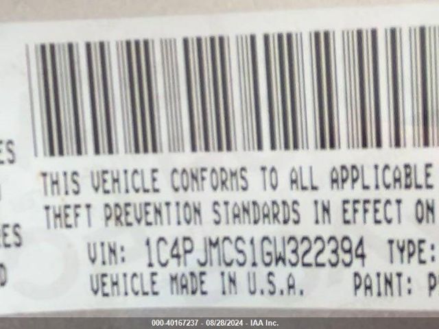 1C4PJMCS1GW322394 Jeep Cherokee Latitude