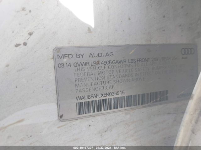 WAUBFAFLXEN036915 Audi A4 2.0t Premium