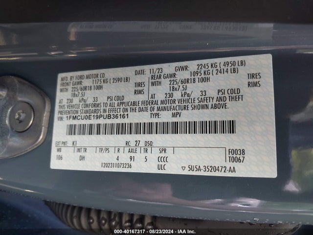 Ford Escape Phev 2023 1FMCU0E19PUB36161 Image 9