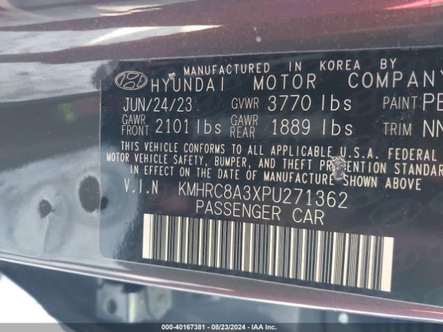 KMHRC8A3XPU271362 Hyundai Venue Limited