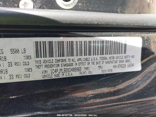 1C4PJMLB2KD489965 Jeep Cherokee Altitude 4x4