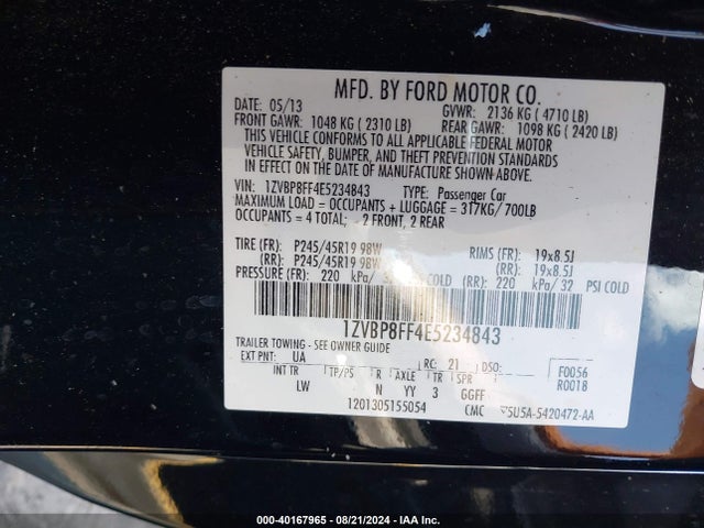 Ford Mustang Gt Premium 2014 1ZVBP8FF4E5234843 Image 9
