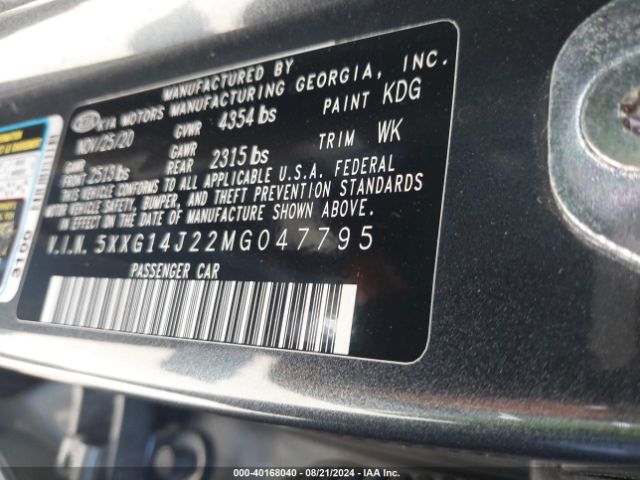 5XXG14J22MG047795 KIA K5 LXS