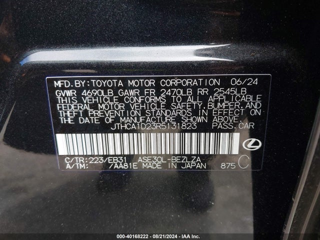 Lexus IS 300 2024 JTHCA1D23R5131823 Image 9