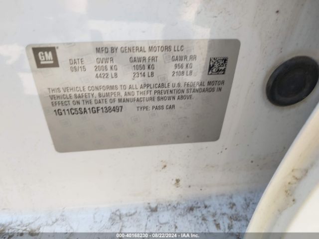1G11C5SA1GF138497 Chevrolet Malibu Limited Lt