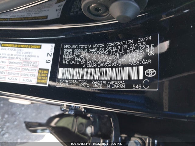 Toyota Corolla Hybrid Se 2024 JTDBCMFEXR3049373 Image 9