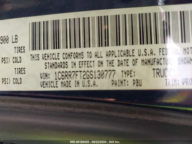 RAM 1500 Express 2016 1C6RR7FT2GS130777 Image 9