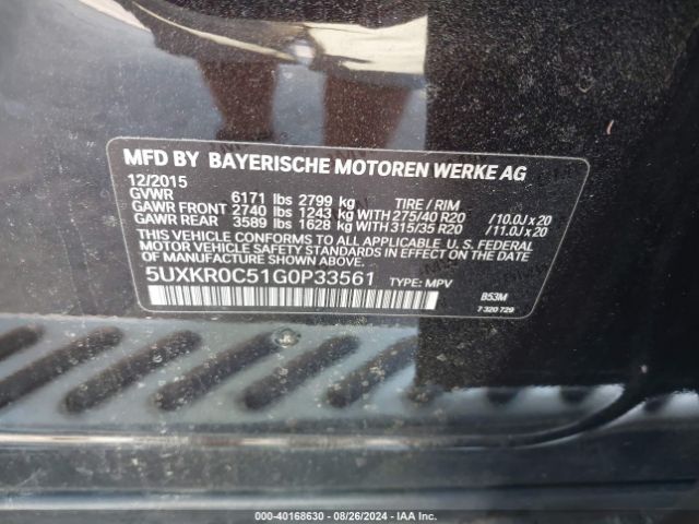 5UXKR0C51G0P33561 BMW X5 Xdrive35i