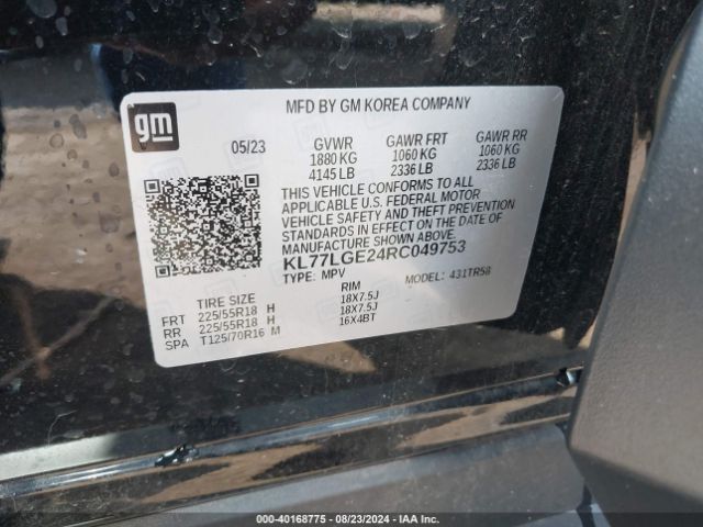 KL77LGE24RC049753 Chevrolet Trax Fwd 1rs