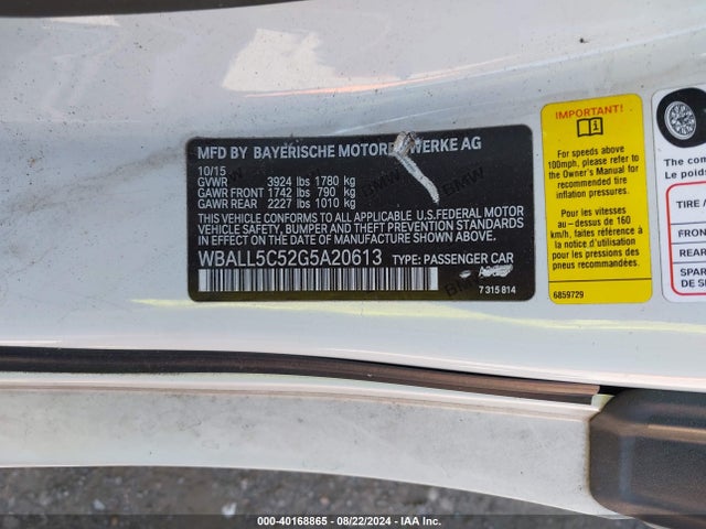 BMW Z4 Sdrive28i 2016 WBALL5C52G5A20613 Image 9