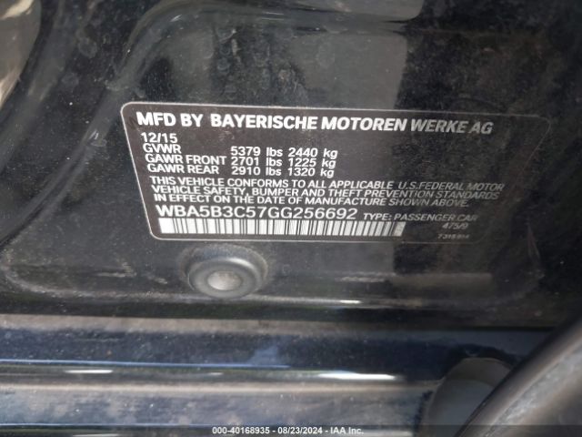 WBA5B3C57GG256692 BMW 535i Xdrive