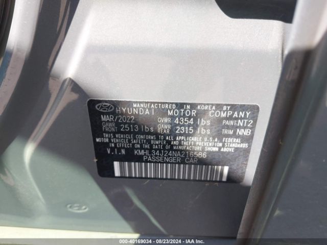KMHL34J24NA216586 Hyundai Sonata Limited