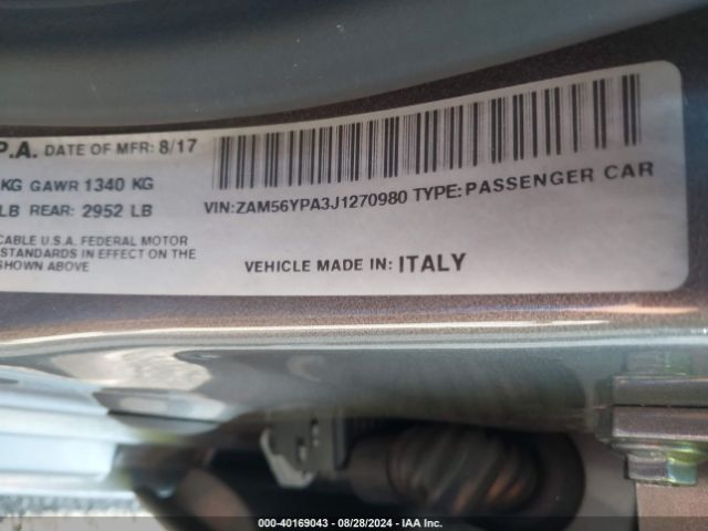ZAM56YPA3J1270980 Maserati Quattroporte S