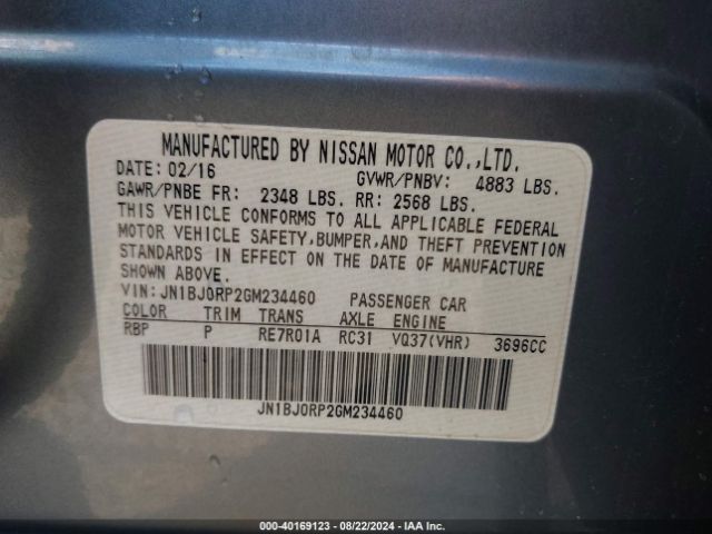 JN1BJ0RP2GM234460 Infiniti QX50