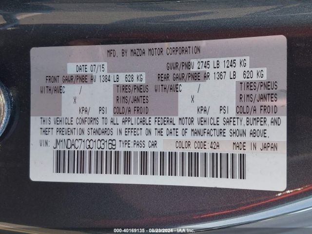 JM1NDAC71G0103169 Mazda Mx-5 Miata Club
