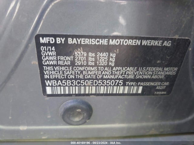 WBA5B3C50ED535075 BMW 535i Xdrive