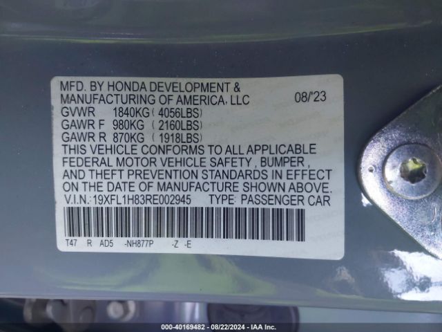 19XFL1H83RE002945 Honda Civic Sport Touring