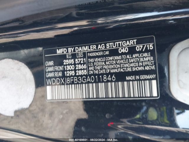 WDDXJ8FB3GA011846 Mercedes-Benz S 550 4matic