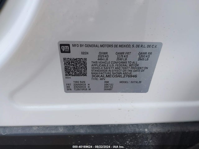 3GKALMEG5RL276946 GMC Terrain Fwd Sle