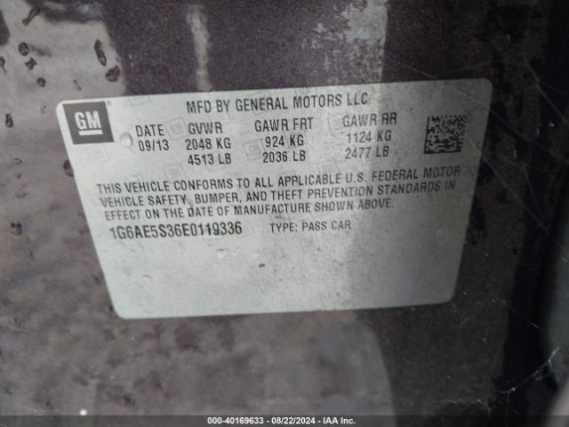 1G6AE5S36E0119336 Cadillac Ats Premium
