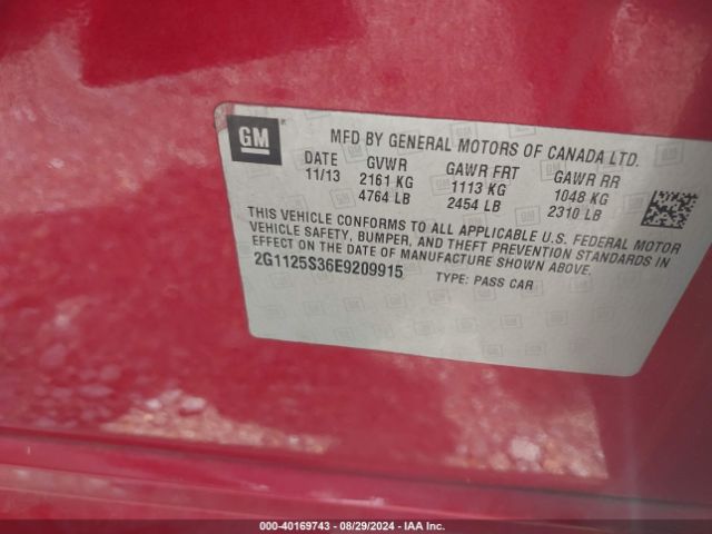 2G1125S36E9209915 Chevrolet Impala 2lt