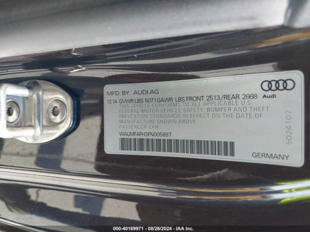 WAUMFAFH3FN005897 Audi A5 2.0t Premium