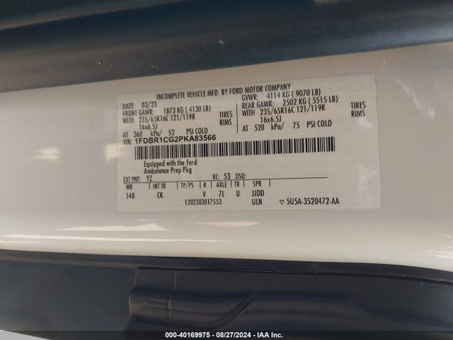 Ford Transit-250 2023 1FDBR1CG2PKA83566 Image 9