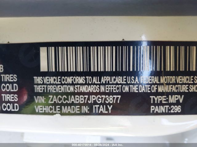 ZACCJABB7JPG73877 Jeep Renegade Altitude Fwd