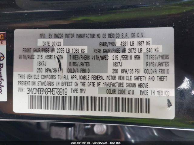 3MVDMBBM8PM578919 Mazda Cx-30 2.5 S Select