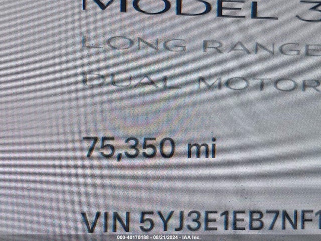 Tesla Model 3 Long Range Dual Motor All-wheel Drive 2022 5YJ3E1EB7NF126184 Image 14