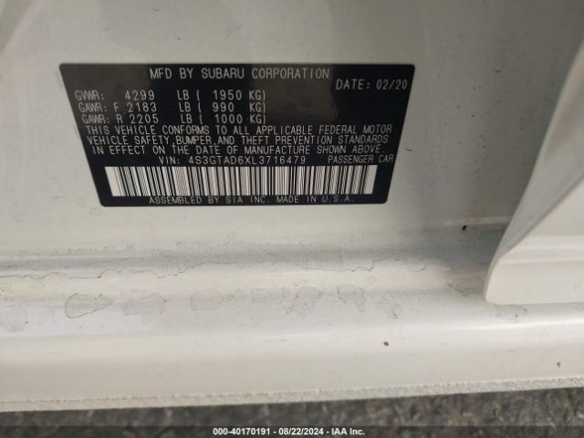 4S3GTAD6XL3716479 Subaru Impreza Premium 5-door