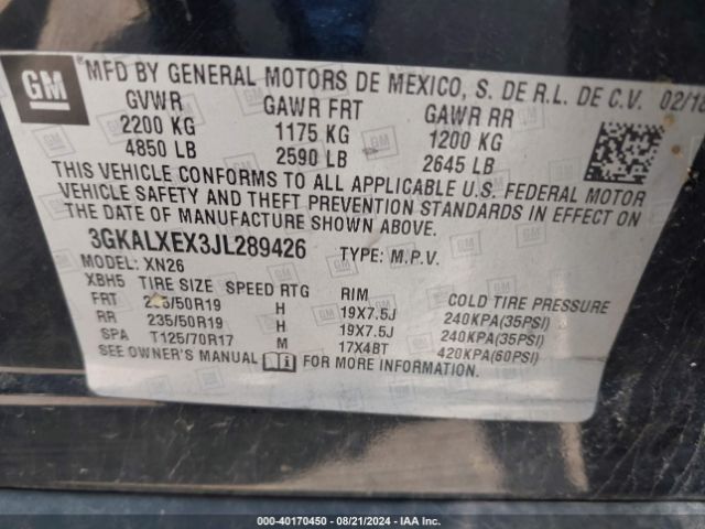 3GKALXEX3JL289426 GMC Terrain Denali