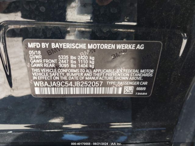 WBAJA9C54JB252057 BMW 530e Iperformance