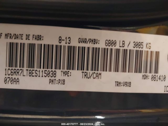 1C6RR7LT8ES115038 RAM 1500 Slt
