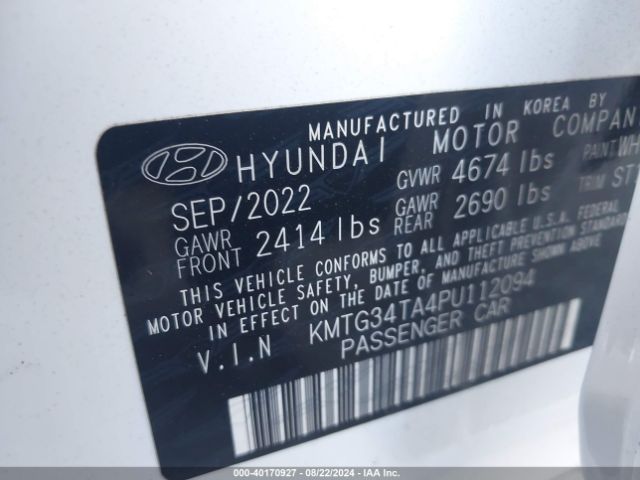KMTG34TA4PU112094 Genesis G70 2.0t Rwd