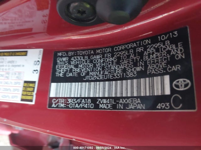 Toyota Prius V Two 2014 JTDZN3EU1E3311383 Image 9