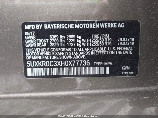 5UXKR0C3XH0X77736 BMW X5 Xdrive35i