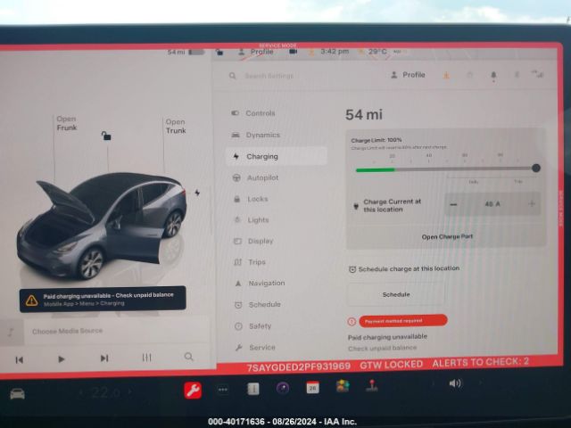 7SAYGDED2PF931969 Tesla Model Y Rwd