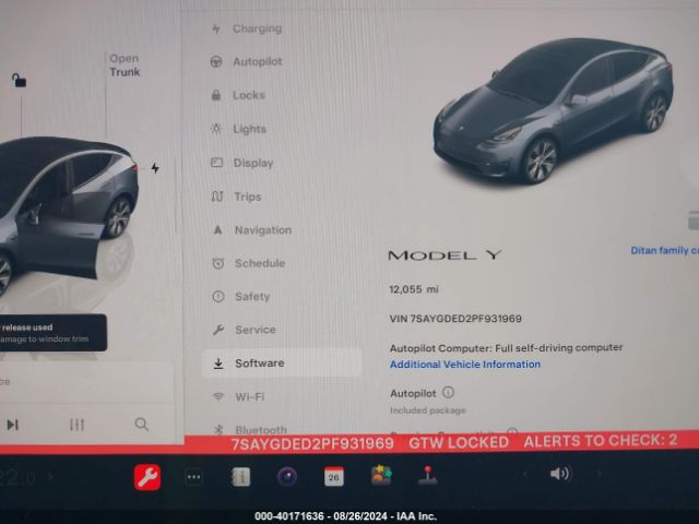 7SAYGDED2PF931969 Tesla Model Y Rwd