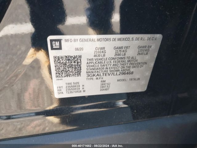 3GKALTEV7LL296468 GMC Terrain Awd Sle