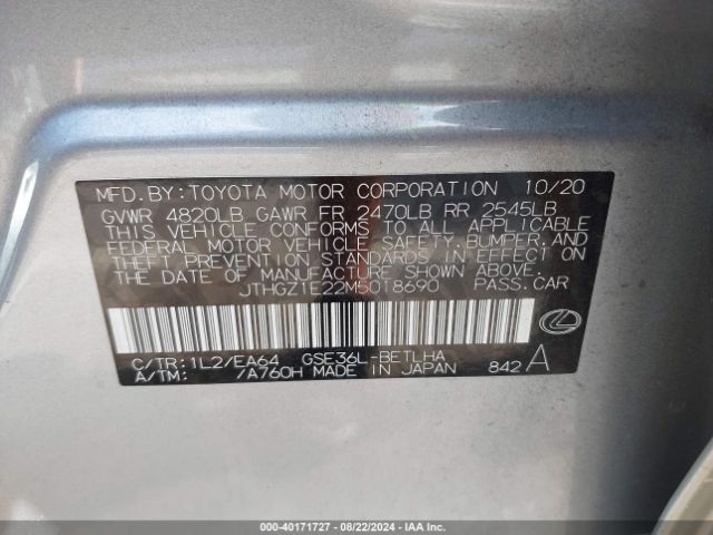 JTHGZ1E22M5018690 Lexus Is 350 F Sport