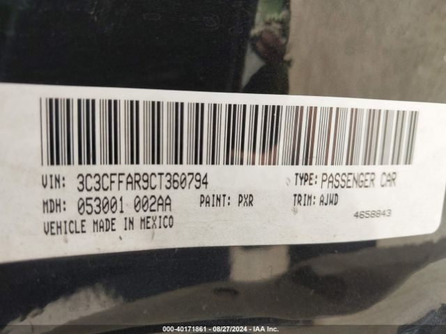 2012 FIAT 500 3C3CFFAR9CT360794 Photo 8