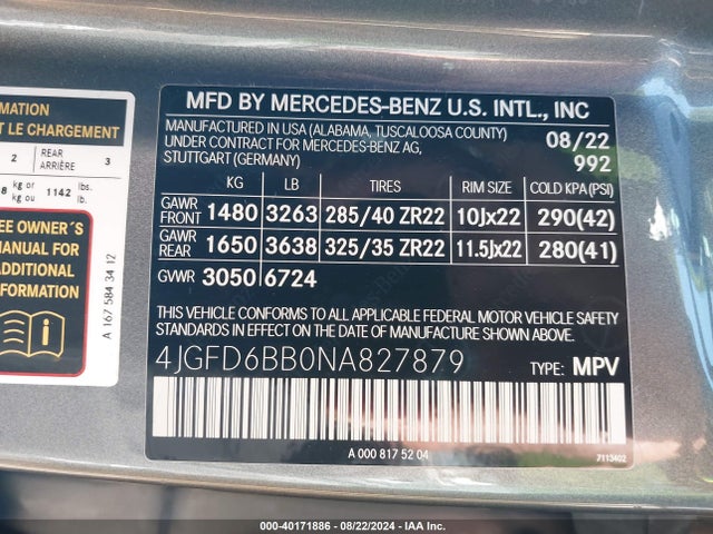 4JGFD6BB0NA827879 Mercedes-Benz Amg Gle 53 Coupe 4matic