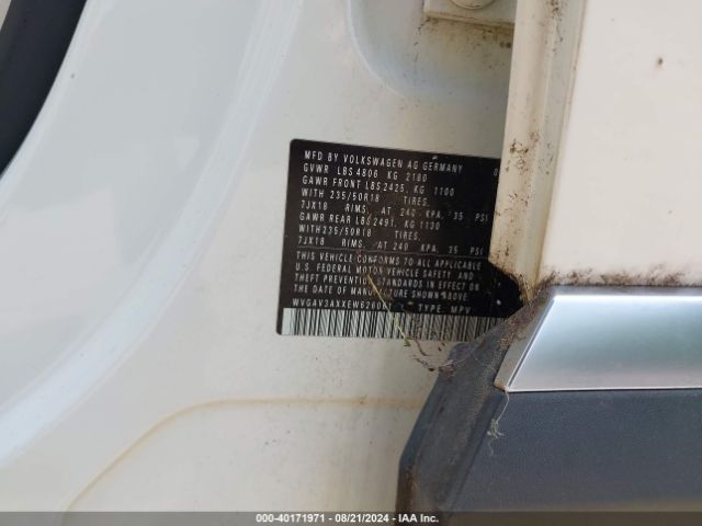 WVGAV3AXXEW626061 Volkswagen TIGUAN SE