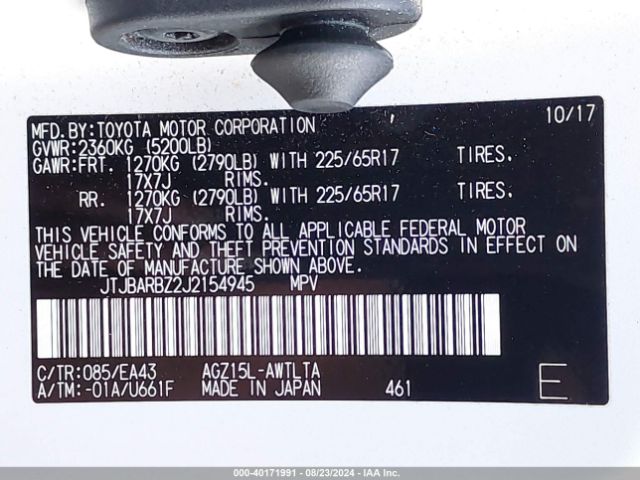 JTJBARBZ2J2154945 Lexus NX 300