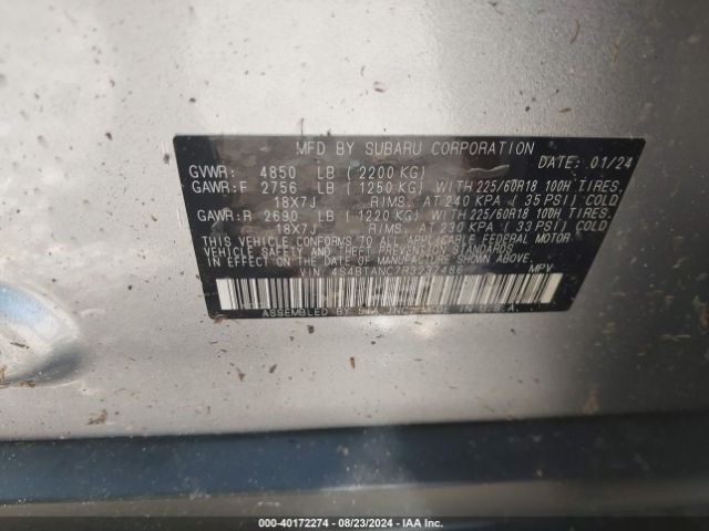 4S4BTANC7R3237486 Subaru Outback Limited