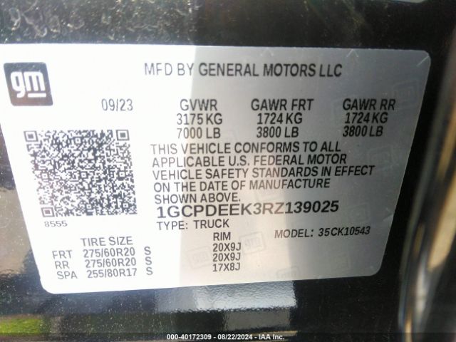 1GCPDEEK3RZ139025 Chevrolet Silverado 1500 4wd  Short Bed Rst