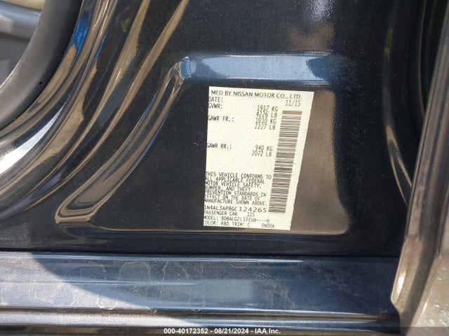 Nissan Altima 2.5 S 2016 1N4AL3AP8GC124265 Image 9