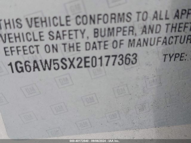 1G6AW5SX2E0177363 Cadillac Cts Standard
